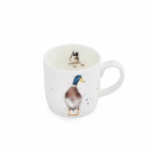 portmeirion royal worcester wrendale designs guard duck mug | 14 ounce large coffee mug with duck design | made from fine bone china | microwave and dishwasher safe