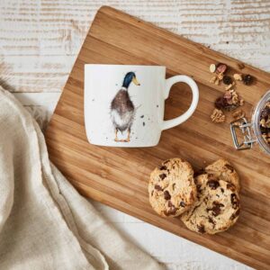 Portmeirion Royal Worcester Wrendale Designs Guard Duck Mug | 14 Ounce Large Coffee Mug with Duck Design | Made from Fine Bone China | Microwave and Dishwasher Safe