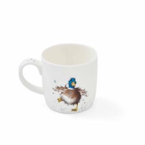 Portmeirion Royal Worcester Wrendale Designs Guard Duck Mug | 14 Ounce Large Coffee Mug with Duck Design | Made from Fine Bone China | Microwave and Dishwasher Safe