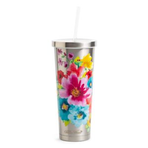 Aeiniwer CoreHome Pioneer Woman Large Floral Print 24oz Double Wall Vacuum Insulated Stainless Steel Tumbler