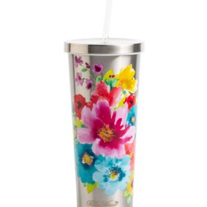 Aeiniwer CoreHome Pioneer Woman Large Floral Print 24oz Double Wall Vacuum Insulated Stainless Steel Tumbler