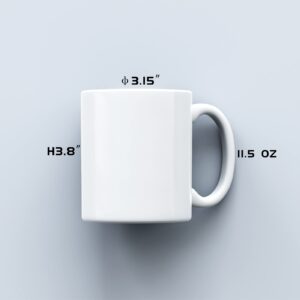 ZFBIRD Middle Finger Cup Ceramic Novelty Coffee Mug with 3D Funny Finger Inside for Christmas Birthday 350ml