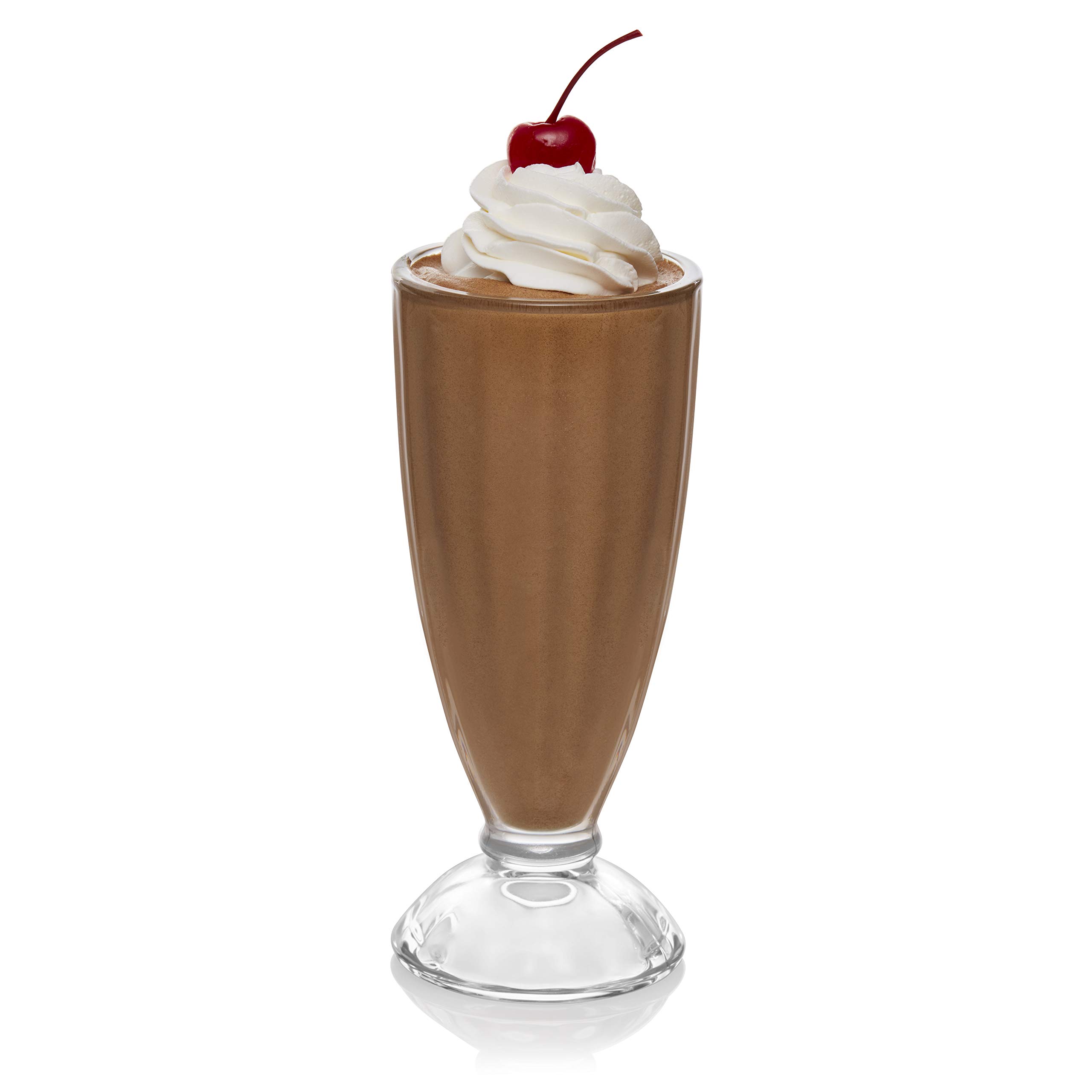 Libbey Fountain Shoppe Milkshake Glasses, 12-ounce, Set of 6