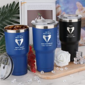 pengtai Groomsmen Gifts,Groomsman Proposal Gifts,Groomsmen Gifts Set of 6,Best Man Proposal Gifts,Groomsman 30oz Tumbler Gift for Wedding, Bachelor Party Gifts for Groomsman