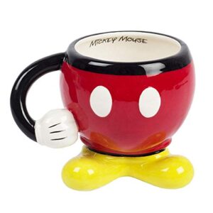 disney mickey mouse red molded mug with arm