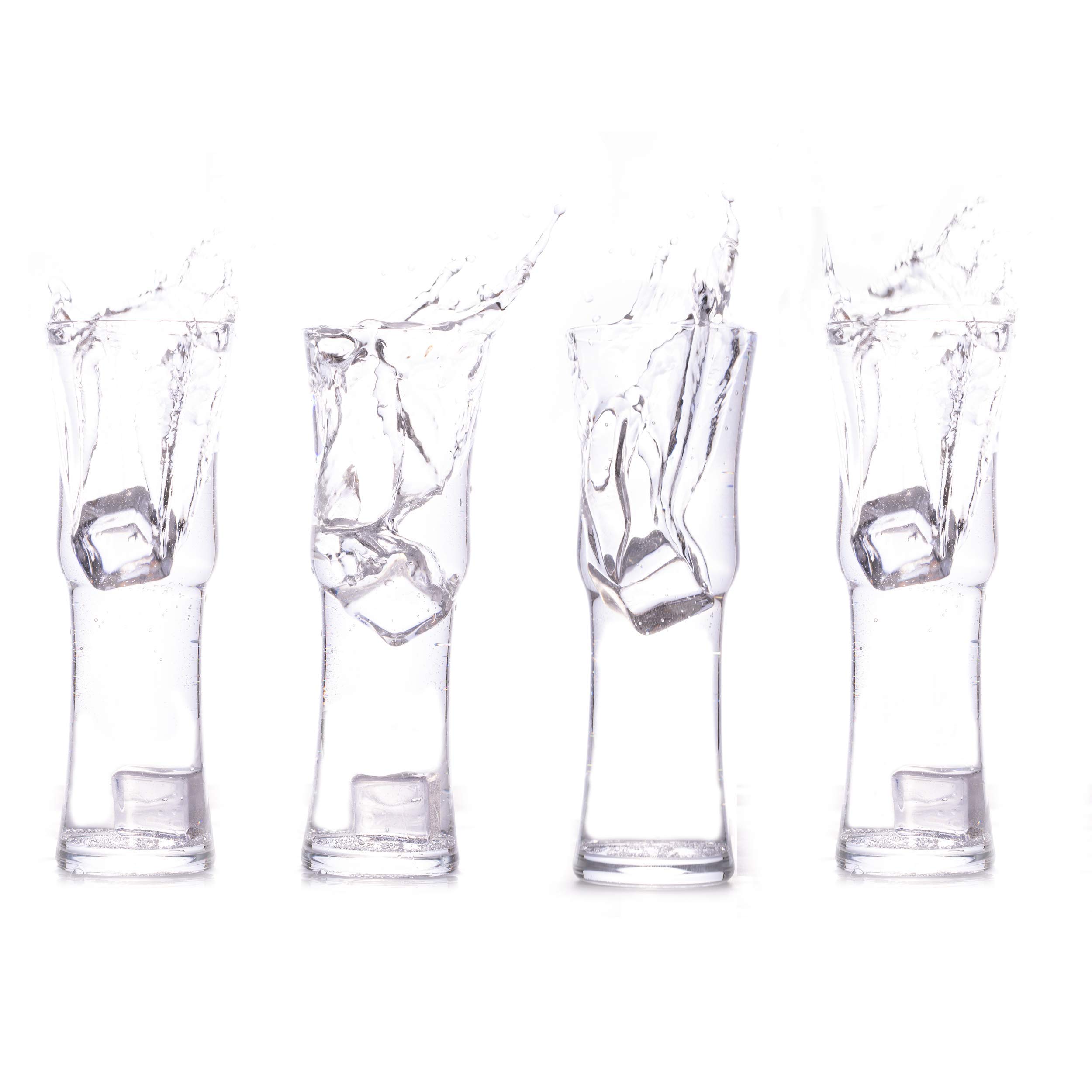 LEMONSODA Tall Cocktail Glasses Set of 4 - Highball Bar Glasses for Beer, Juice, Iced Tea - 15oz Liquor Glasses - Drink Tumbler Glass 4-Pack - Home Barware Alcohol Cups (4 Count (Pack of 1))