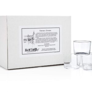 HISTORY COMPANY Spanish Chatos Stemless Bodega Wine Drinking Glass 4-Piece Set (Gift Box Collection)