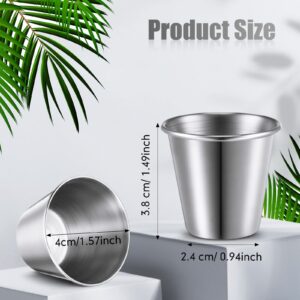 50 Pcs 1 oz Stainless Steel Shot Glasses Espresso Shot Glasses Metal Shot Glasses Beer Drinking Tumbler Travel for Travel Home Restaurant Bar Camping Supplies