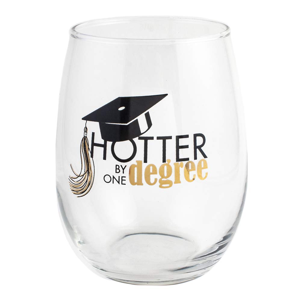 Hotter by One Degree Stemless Graduation Wine Glass, 15 oz