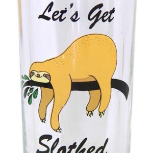 Let's Get Slothed Assorted Sloth Shot Glass Gift Set, Set of 4, 2 Ounces