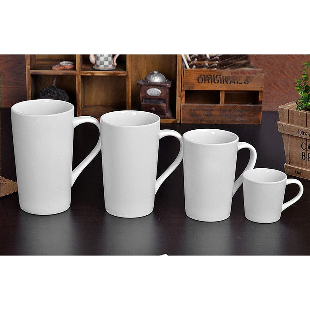 YINUOWEI 20oz Porcelain Coffee Mugs Set Large Ceramic Handled Milk Mug Drinking Cups for Tea, Coffee, Cocoa, Pure White