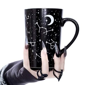 rogue + wolf halloween mug witch voyager tall coffee ghost mug decor spooky gifts cool mugs for women & men goth tea creepy kawaii wiccan hocus pocus astrology witchcraft supplies - 12.8 oz / 380ml