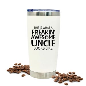 brooke & jess designs uncle gift tumbler - large travel cup - funny gifts for uncles