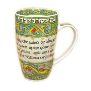 royal tara irish blessing bone china mug -may the road rise to meet you. may the wind be always at your back. an irish gift designed in galway ireland by irish weave