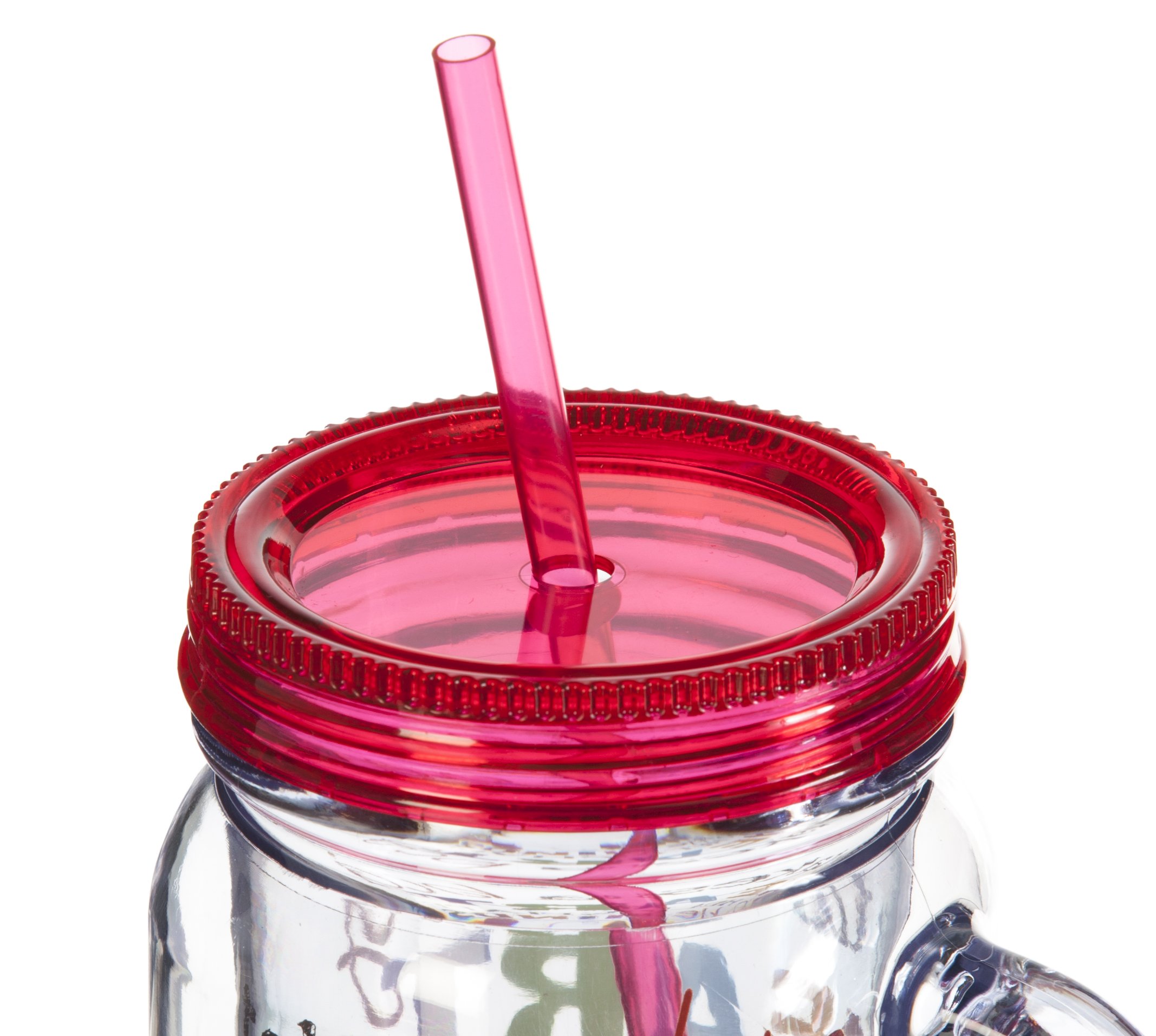 Cypress Home Teacher Appreciation 20 oz Gift Mug It Takes A Big Heart To Help Shape Little Minds | Red | Double Wall Insulated Mason Jar With Straw | 6.25-in Tall x 5-in Wide