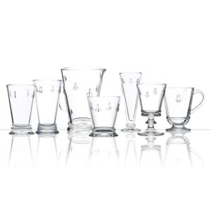 La Rochere Napoleon Bee 5.1 oz Champagne Flutes - Set of 6 with the iconic French Bee embossed, Classic, elegant and sturdy French glassware, Dishwasher safe