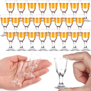 24-pack small mini shot glasses 10 ml 0.35oz, mini wine glass shooters small fancy shot glasses super cute & elegant