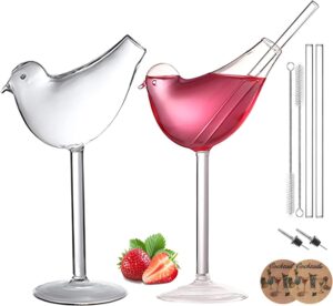 useekril cocktail glass set of 2 bird glasses drinking bird shaped wine glass 5oz unique bird shape martini goblet glassware champagne coupe glass for ktv home bar club
