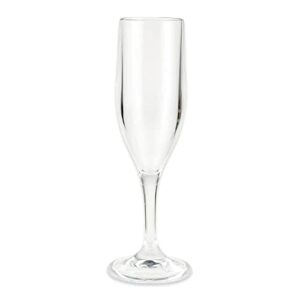 G.E.T. SW-1401-1-SAN-CL-EC BPA-Free Shatterproof Plastic Champagne Glasses, 6 Ounce, Clear (Set of 4)