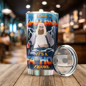 Kozmoz Inspire It's Not A Dad Bod It's A Fathor Figure Father's Day Gift From Daughter, Son Wife Christmas Gifts For Dad Birthday Gift Tumbler 20oz