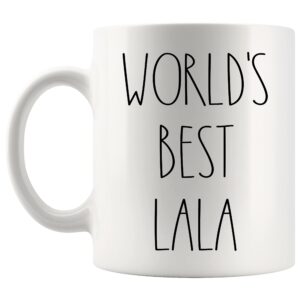 world's best lala mug | lala rae dunn style coffee cup | rae dunn inspired | the best lala ever coffee mug | lala birthday mug for lala coffee mug tea cup 11oz