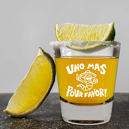 LitGifts Funny Tequila Shot Glass - Cinco De Mayo Shot Glasses - Cute Shot Glasses for Women or Men - Funny Shot Glasses for Adults - 1.75 Ounce Bar Shot Glass