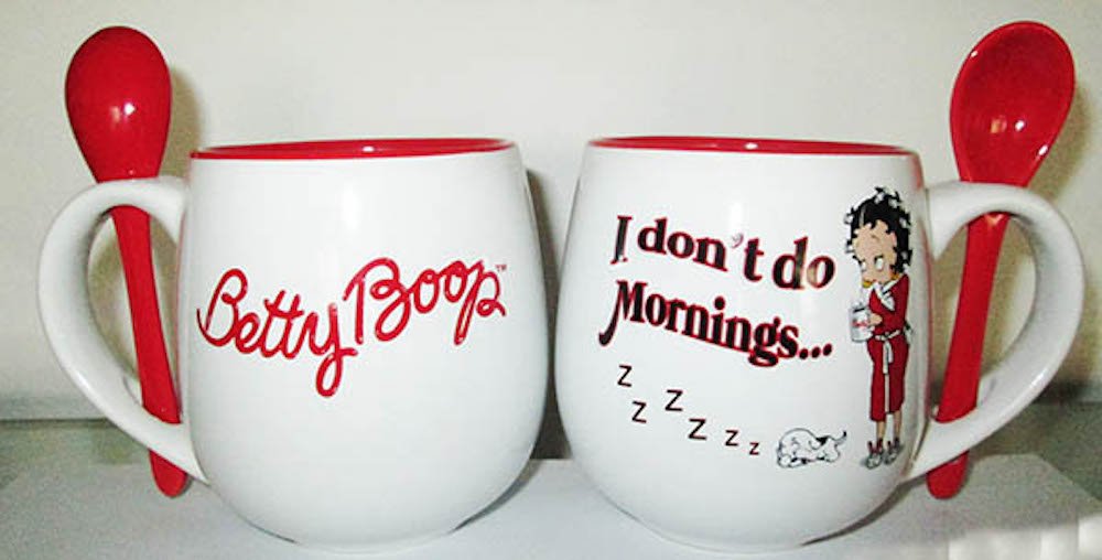 Midsouth Products Betty Boop Mug With Spoon I Don't Do Mornings