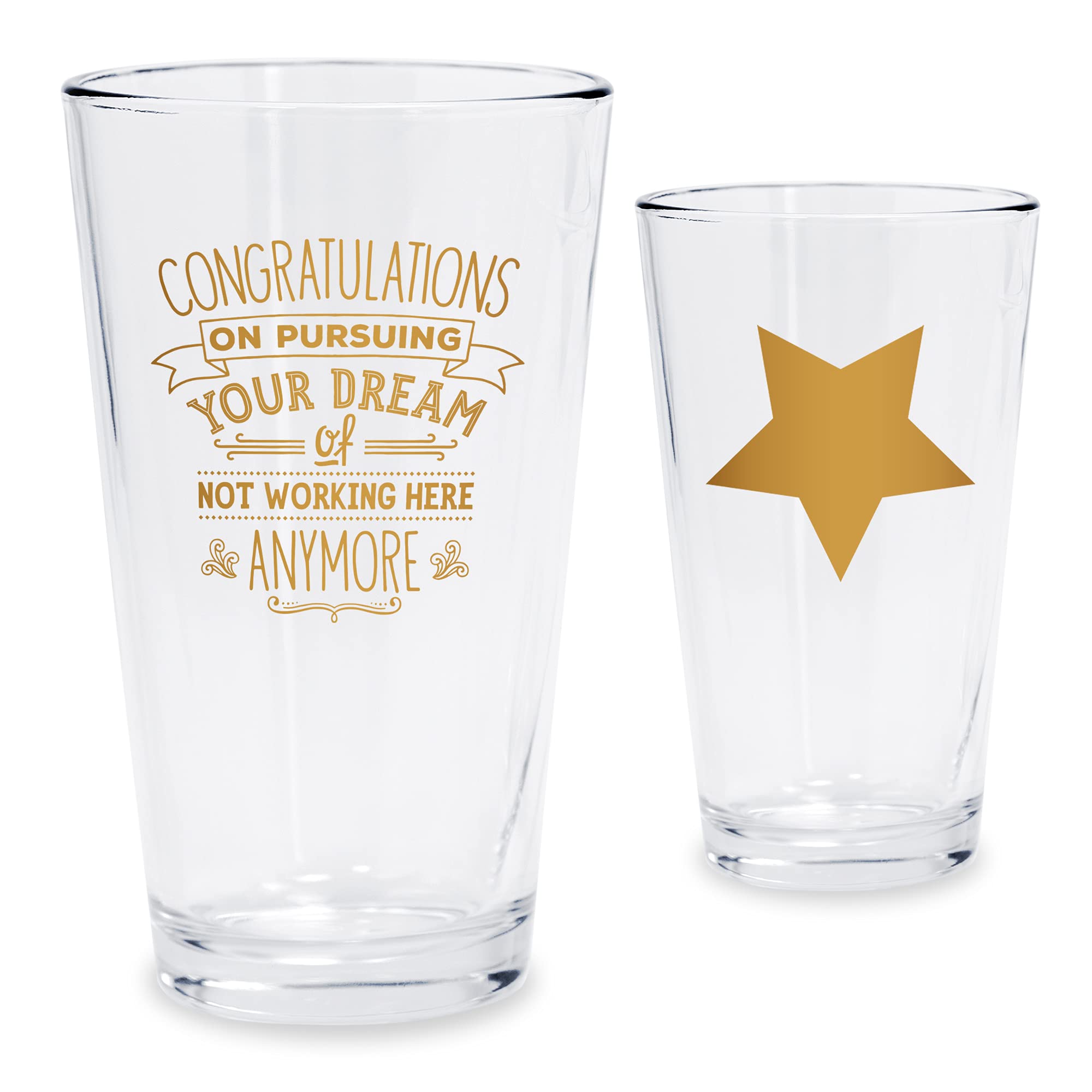 Bad Bananas Going Away Gift For Coworker - 16 oz Beer Pint Glass - Congratulations on Pursuing Your Dream - Coworker Leaving Gifts for Boss, Colleagues, and Friends