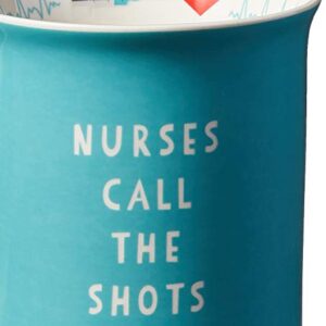 Enesco Our Name is Mud “Nurse Uniform, 16 oz. Stoneware Mug, 1 Count (Pack of 1), Blue