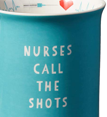 Enesco Our Name is Mud “Nurse Uniform, 16 oz. Stoneware Mug, 1 Count (Pack of 1), Blue