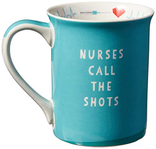 Enesco Our Name is Mud “Nurse Uniform, 16 oz. Stoneware Mug, 1 Count (Pack of 1), Blue