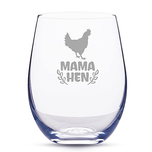 Christmas Gifts for Chicken Lovers Women, Handmade Wine Water Drinking Glass Tumbler,18 Ounces, Great Gifts for Mom Wife