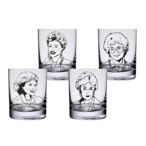 bioworld golden girls sitcom pop icons highball wine glass set of 4
