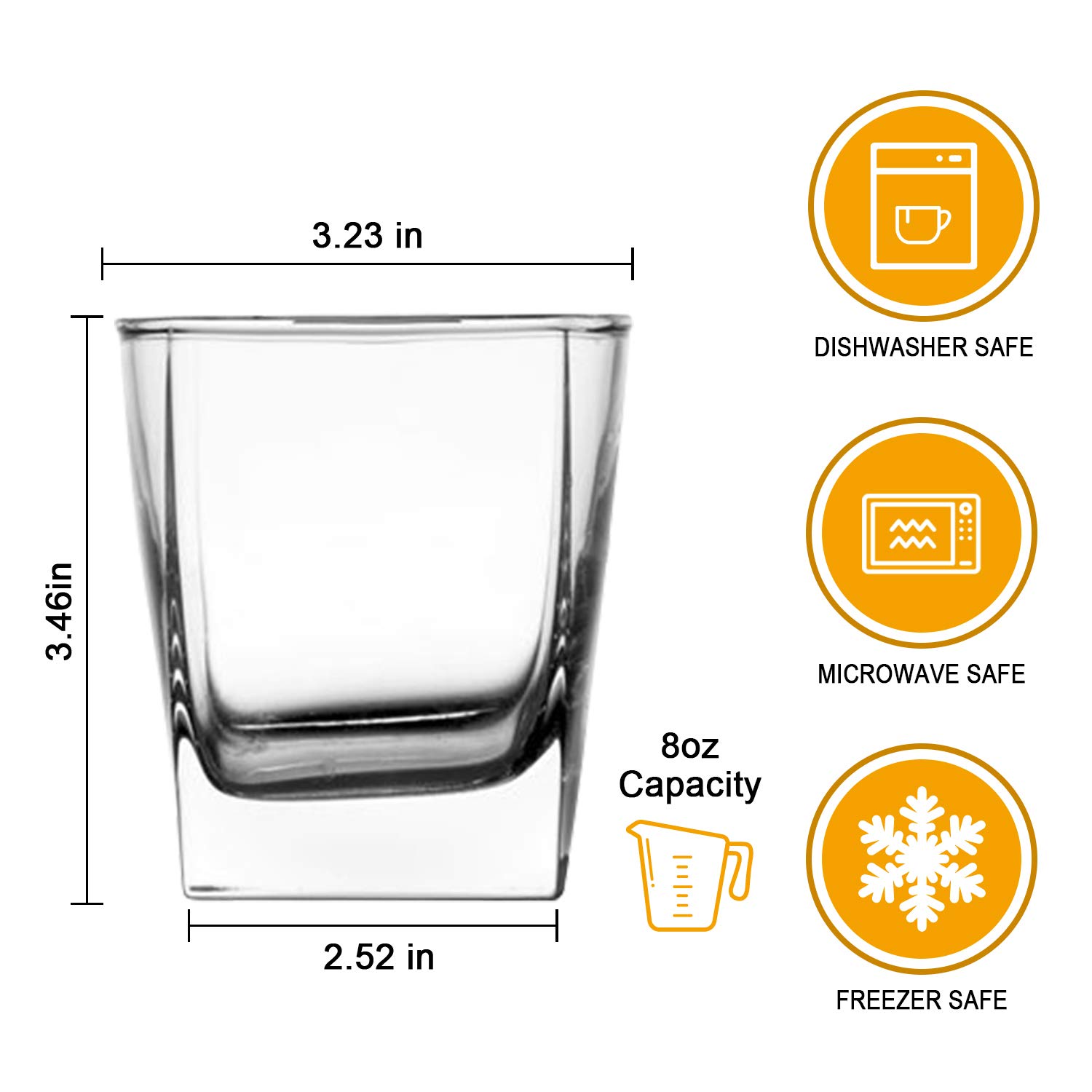 QAPPDA Heavy Base Whiskey Glasses 8 ounce Set, Rock Glasses Whiskey Shot Glasses For liqueur,Double Side Cordial Glasses,Vodka Glass Cups,Cocktail Glass Tequila Cups Small Glass Cups set of 12…