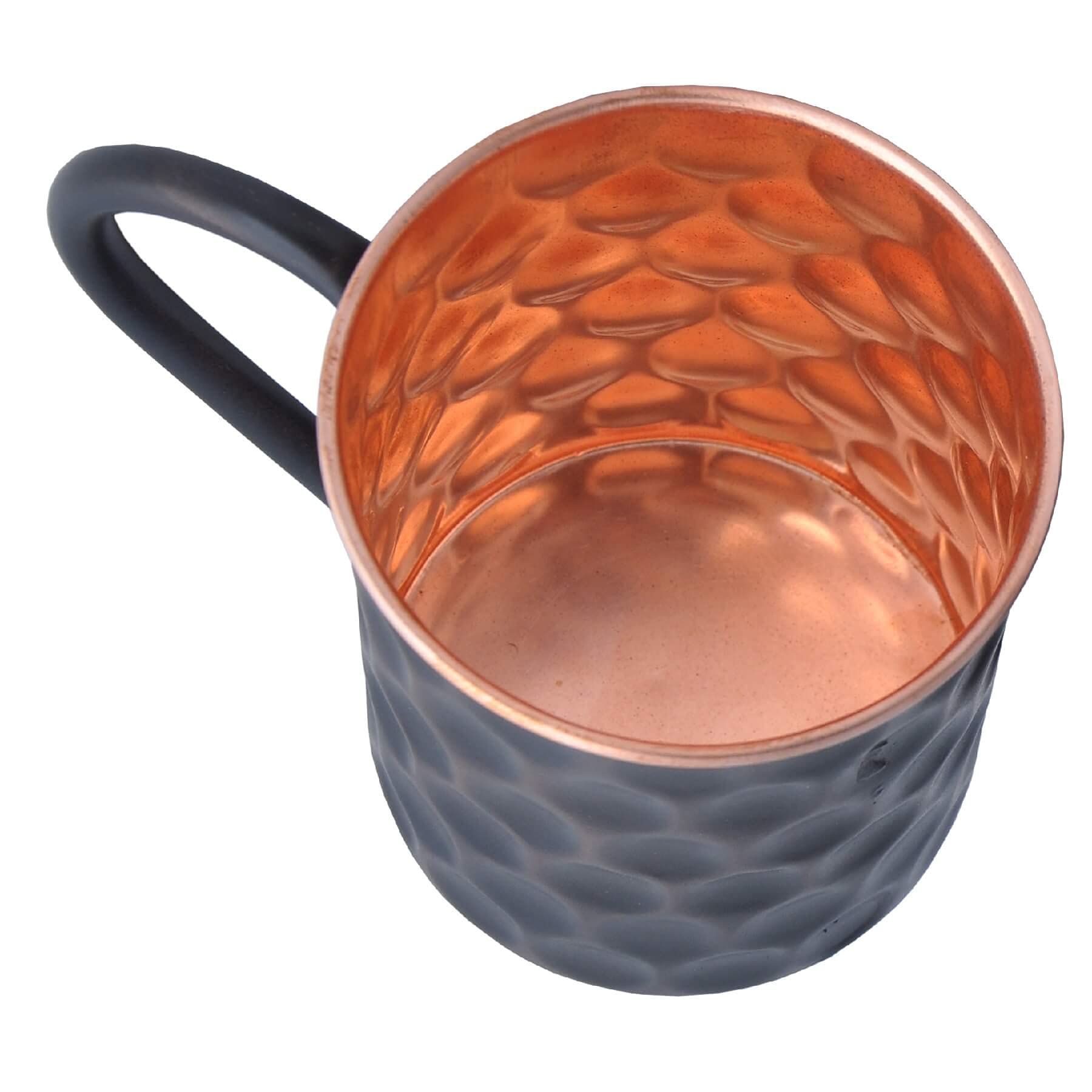 Staglife 20 Oz Honeycomb Black Matte Moscow Mule Pure Copper Mug Cups for Drinking Gifts for Him Her Genuine Copper Mugs for Moscow Mules Real Solid Tankard Cup Set of 2