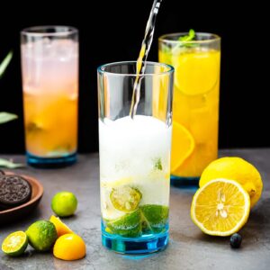 13oz Highball Glasses, Glodarea 8Pcs Tall Glass Sets, Lead-Free Crystal Glass Drinking Glasses, Water Glasses, Mojito Glass Cups, Tom Collins Bar Glassware, and Mixed Drink Cocktail Glass Set