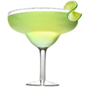 extra large margarita glasses 2 pack - 33 oz per giant glass - each fits 3 regular margs - fun for tequila lovers, 21st birthdays & mexican dinner night - jumbo drinking glasses for cocktail parties