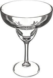carlisle foodservice products alibi margarita glass for restaurants, catering, kitchens, plastic, 16 ounces, clear