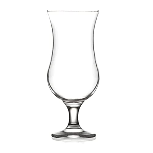 epure Venezia Collection 8 Piece Hurricane Glass Set - Perfect for Drinking Pina Coladas, Cocktails, Full-Bodied Beer, Juice, and Water (Pina Colada (15.5 oz))