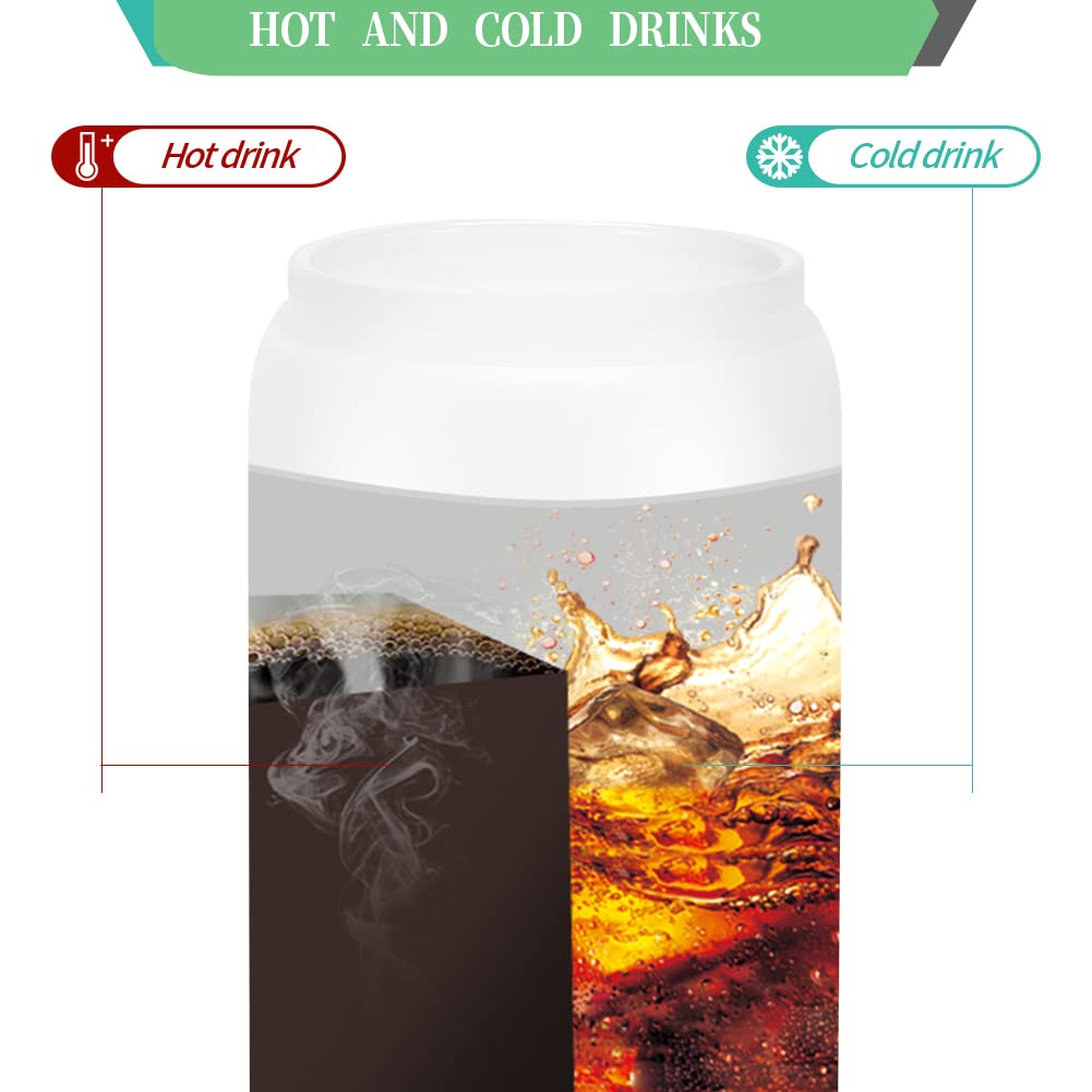 YOUKE OLA 12 Pack Sublimation Beer Drinking Cups with Bamboo Lids & Straw 16oz