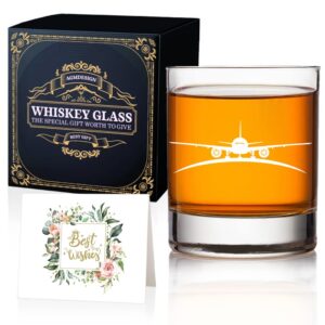 agmdesign, double sided good day bad day don't even ask airplane pilot flight attendant whiskey glasses, aviation whiskey glass gifts for him, pilot, husband, brother, dad, grandpa