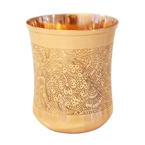 Alchemade 100% Pure Copper Mint Julep Tumbler Cups - 12 Oz Derby Cups With Etched Floral Design For Mint Juleps, Cocktails, Or Your Favorite Beverage - Keeps Drinks Colder, Longer