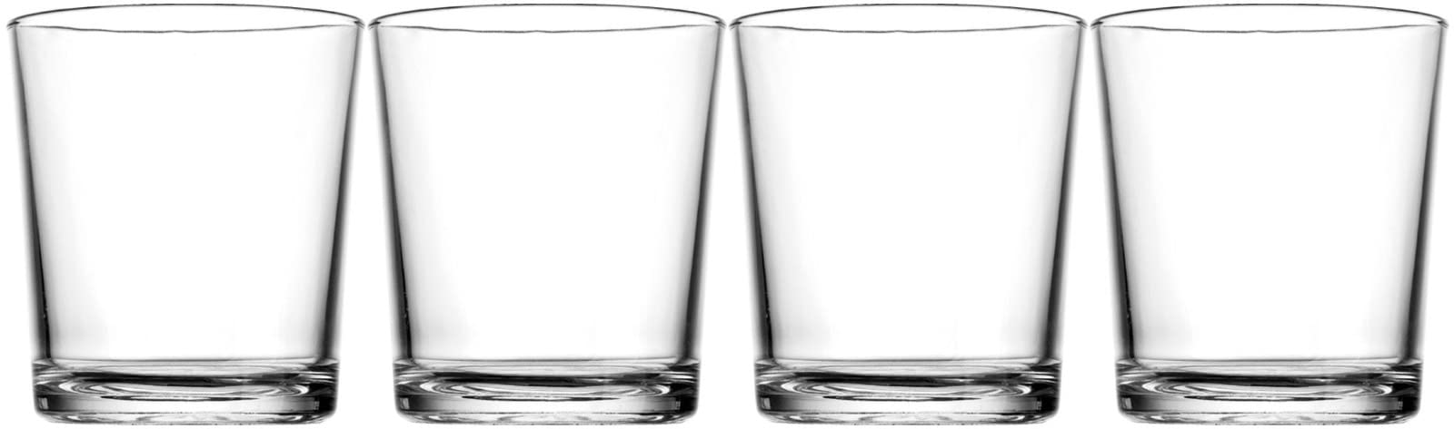 Glaver's Whiskey Glasses Set of 4, 13 oz. Barware, Old Fashioned Glasses for, Whisky, Juice, Scotch, Bourbon, Liquor, and Cocktails.