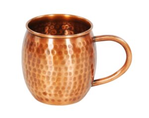 copper barrel mug for moscow mules - 16 oz - 100% pure copper mug by alchemade - includes free e-recipe book