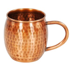 Copper Barrel Mug for Moscow Mules - 16 oz - 100% Pure Copper Mug by Alchemade - Includes FREE E-Recipe book