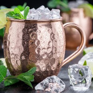 Copper Barrel Mug for Moscow Mules - 16 oz - 100% Pure Copper Mug by Alchemade - Includes FREE E-Recipe book