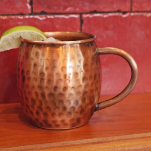 Copper Barrel Mug for Moscow Mules - 16 oz - 100% Pure Copper Mug by Alchemade - Includes FREE E-Recipe book