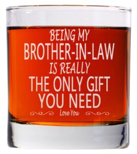 carvelita being my brother in law is really the only gift you need - 11oz old fashioned bourbon rocks glass - big brother gifts - brother birthday gift - brother gifts from sister - gifts for brother