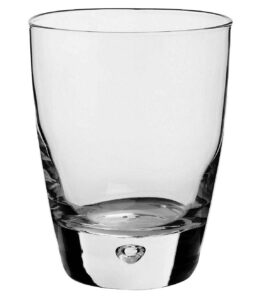 bormioli rocco luna set of 4 double old fashioned glasses, 11.5 oz. clear crystal glassware, dishwasher safe, made in italy