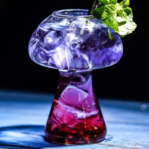 generic 2PCS Mushroom Shape Cocktail Glass Creative Glass Goblet Novelty Drink Cup Clear Dessert Ice Cream Cup Decoative Martini Glass for for Party Home 6183055TESX201HYNC5H 13X8.5CM